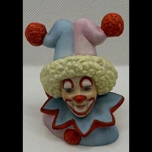 Vintage Enesco 1985 Clown Porcelain Figurine